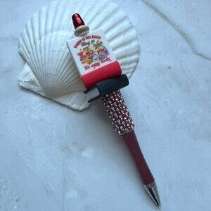 Book Therapy - Book Lover Pen - Rhinestone Sparkly Teacher Gift - Book Themed